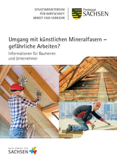 Cover der Broschüre mit Bildern von zwei Bauarbeitern